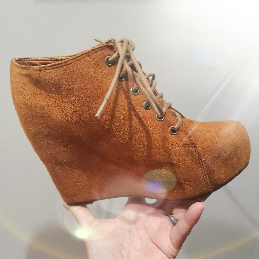 Jeffrey Campbell hidden heel lace ups